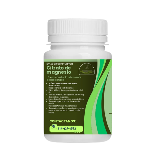 Citrato de Magnesio - 100 cápsulas