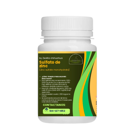 Sulfato de Zinc - 100 cápsulas