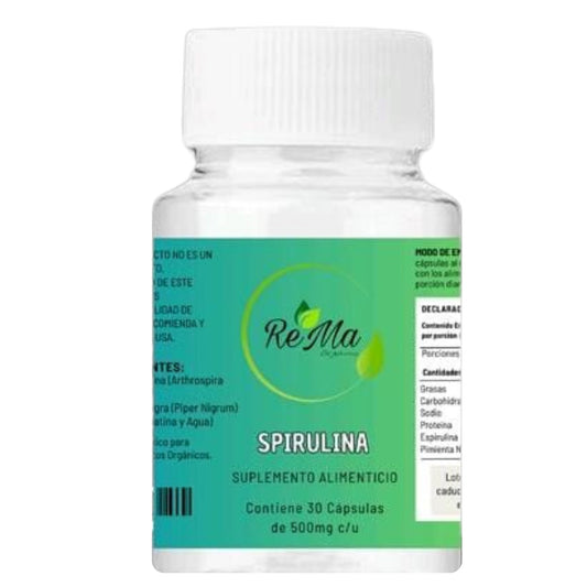 Spirulina - 30 cápsulas