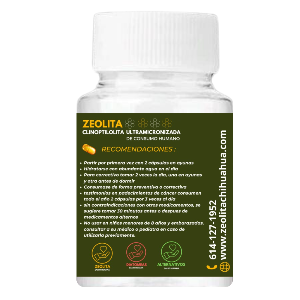 Zeolita Clinoptilolita en Cápsulas - 100 cápsulas